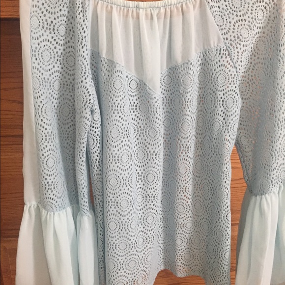 Mint Green Sheer Top - Picture 4 of 5